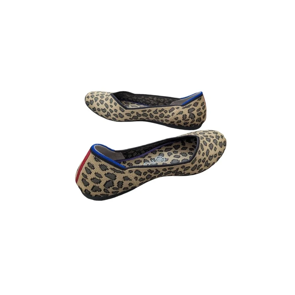 Rothy's The Flat Round Toe Spotted‎ Leopard Print Size 6.5